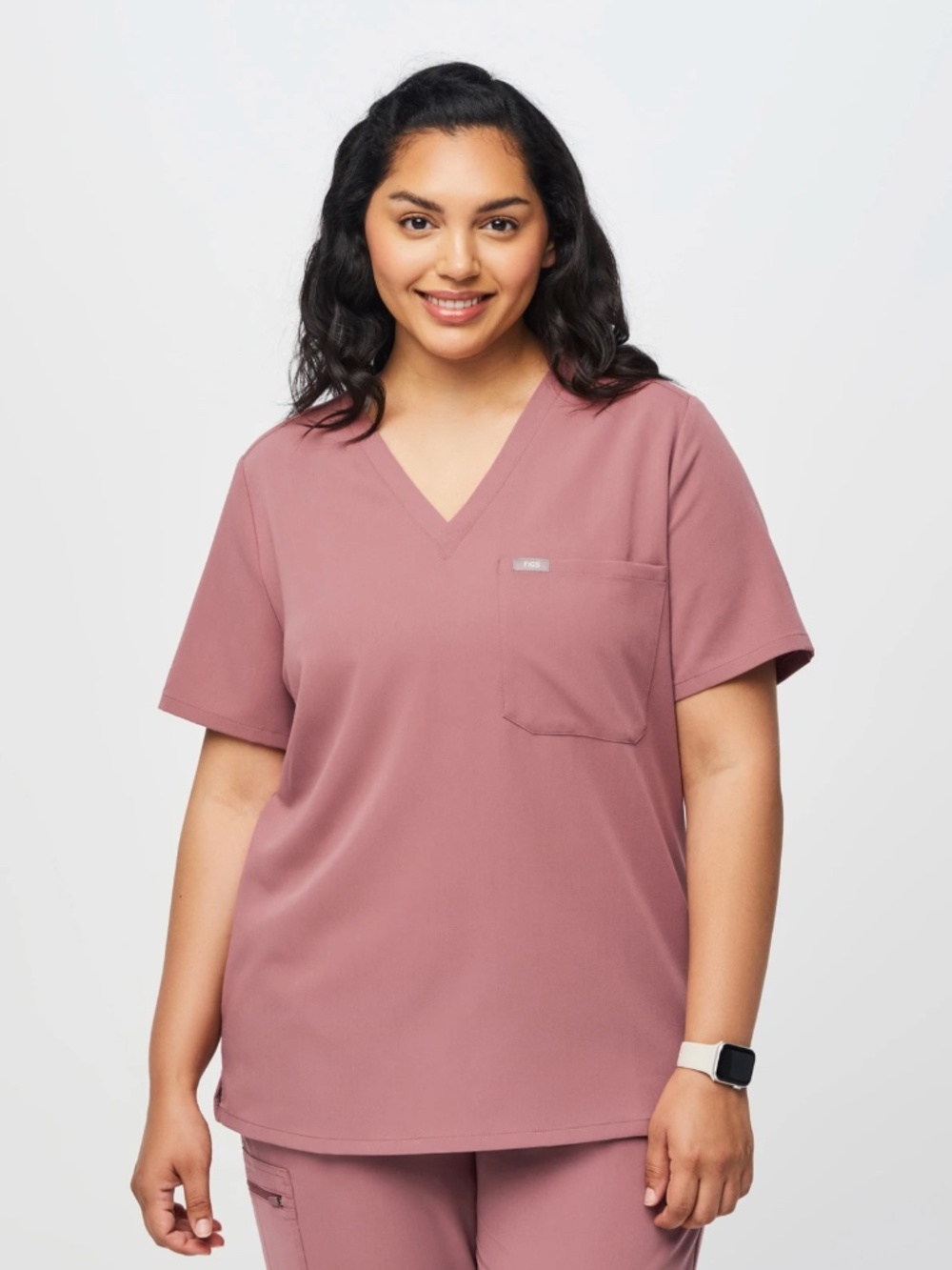Figs Catarina Scrub Top - XL Mauve